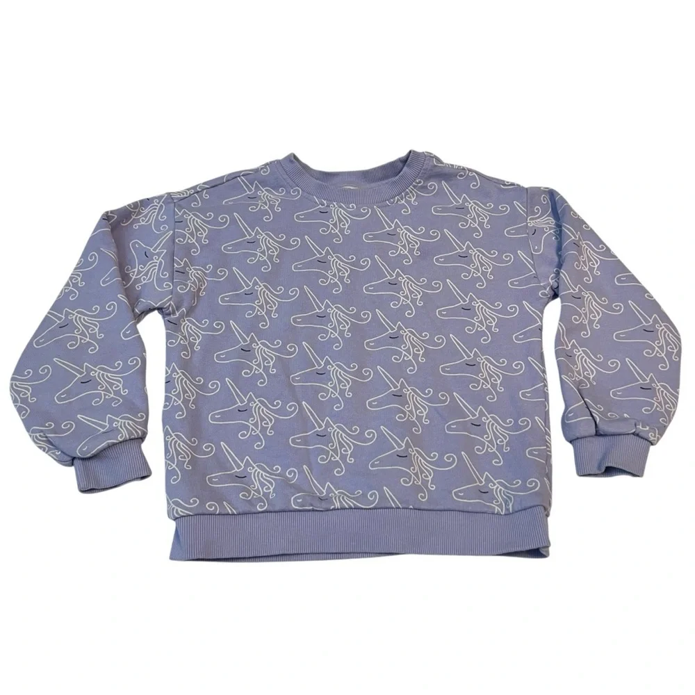 Hanna Andersson Print Balloon Sleeve French Terry Sweatshirt Size 120 6/7 - Picture 2 of 7